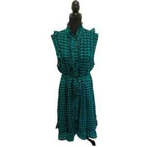 Green and black checkered dress by Gemini. Size 3X